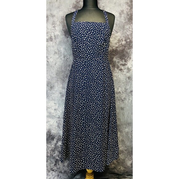 Kimchi Blue Dresses & Skirts - Anthropologie Kimchi Blue Navy /Ivory Print Midi Dress Size 8